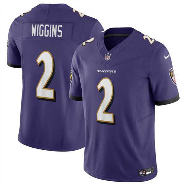 Men & Women & Youth Baltimore Ravens #2 Nate Wiggins Purple 2024 Draft F.U.S.E. Vapor Limited Jersey->baltimore ravens->NFL Jersey